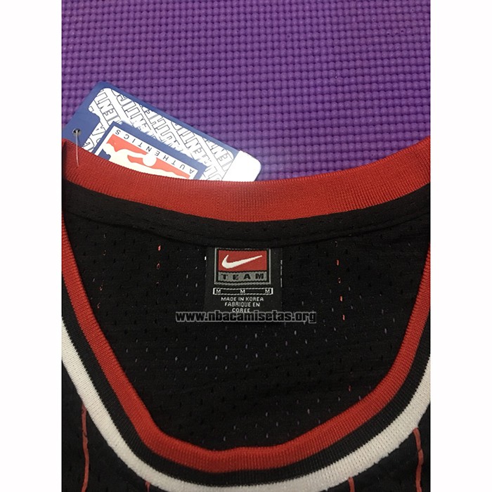 Camiseta Chicago Bulls Michael Jordan NO 23 Retro 1995-96 Negro